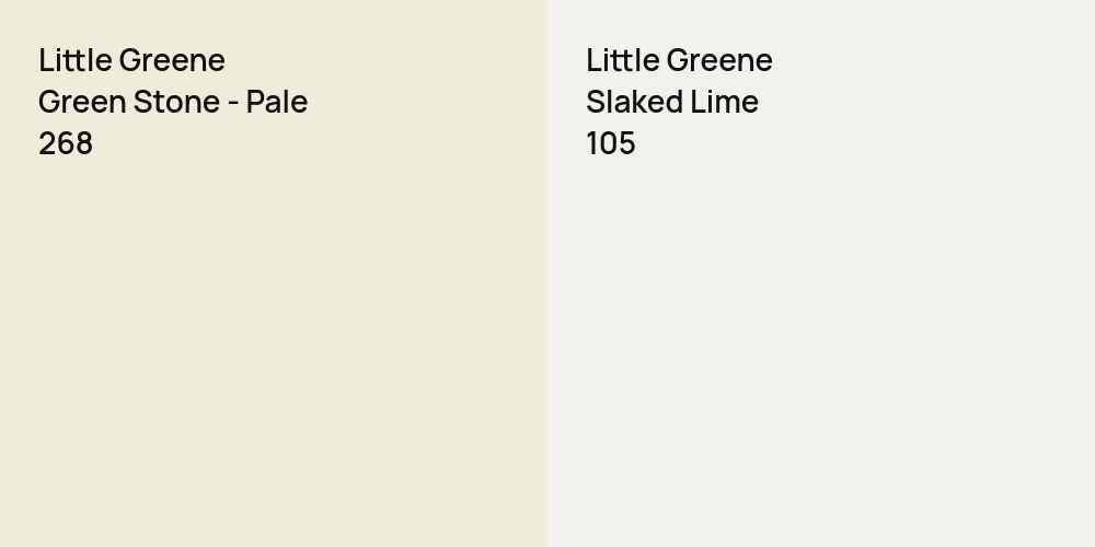 Little Greene Green Stone - Pale vs. Little Greene Slaked Lime