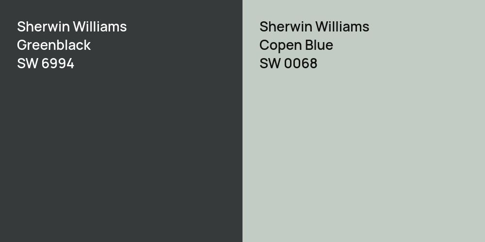 Sherwin Williams Greenblack vs. Sherwin Williams Copen Blue