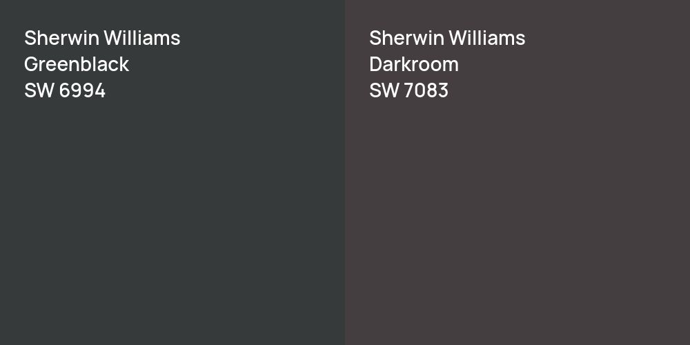 Sherwin Williams Greenblack vs. Sherwin Williams Darkroom