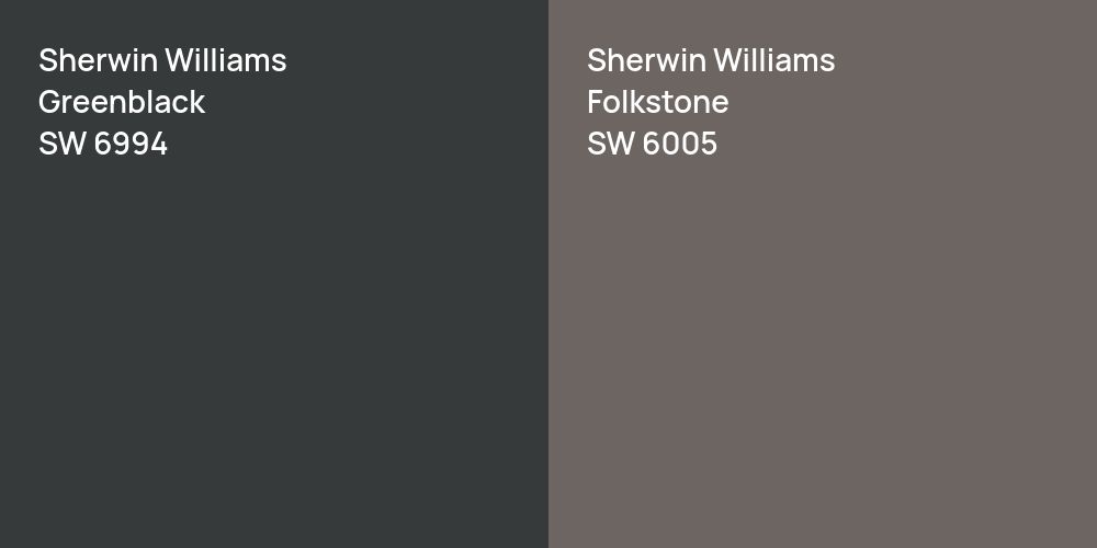 Sherwin Williams Greenblack vs. Sherwin Williams Folkstone