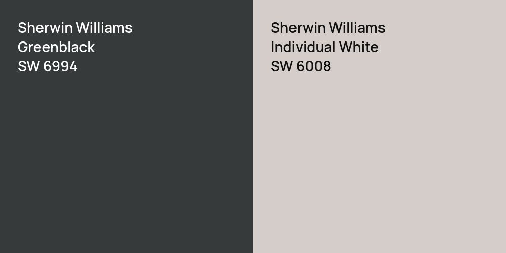 Sherwin Williams Greenblack vs. Sherwin Williams Individual White