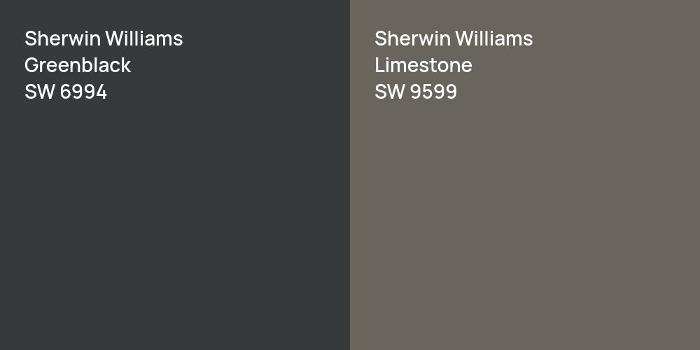 Sherwin Williams Greenblack vs. Sherwin Williams Limestone