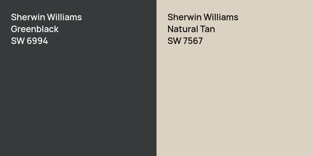 Sherwin Williams Greenblack vs. Sherwin Williams Natural Tan