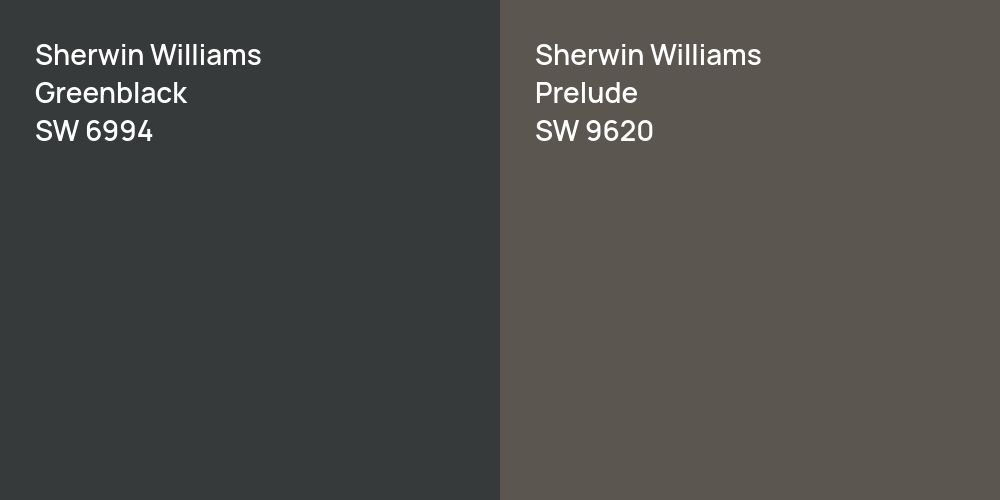 Sherwin Williams Greenblack vs. Sherwin Williams Prelude