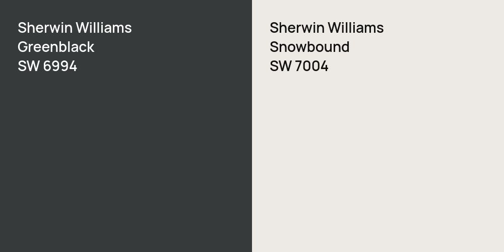 Sherwin Williams Greenblack vs. Sherwin Williams Snowbound