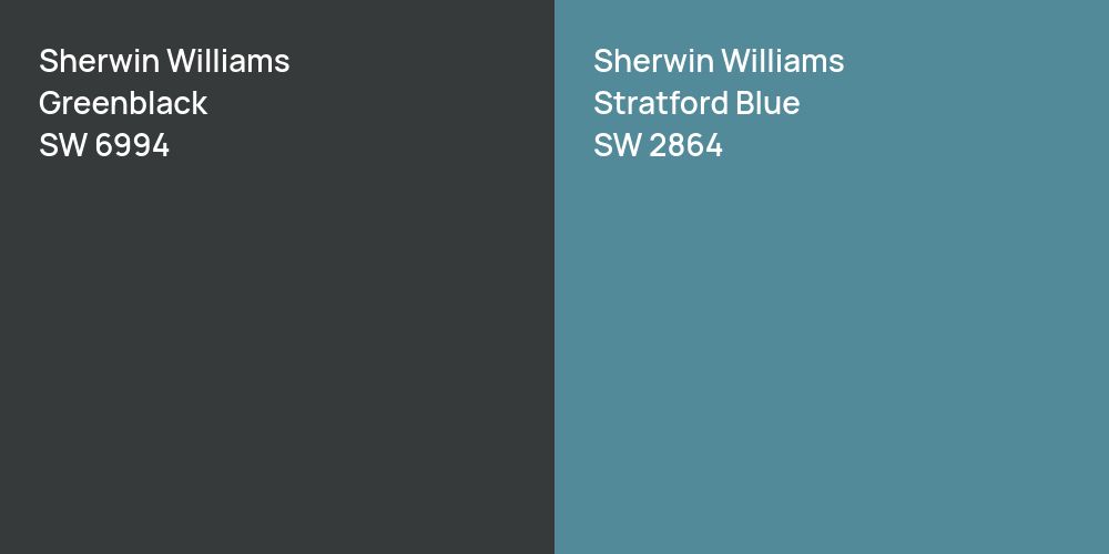 Sherwin Williams Greenblack vs. Sherwin Williams Stratford Blue