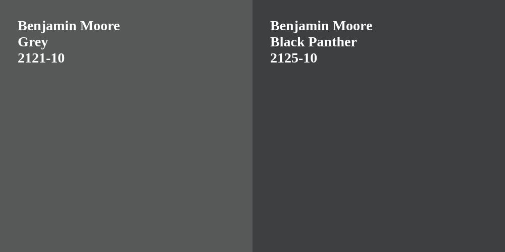 Benjamin Moore Grey vs. Benjamin Moore Black Panther