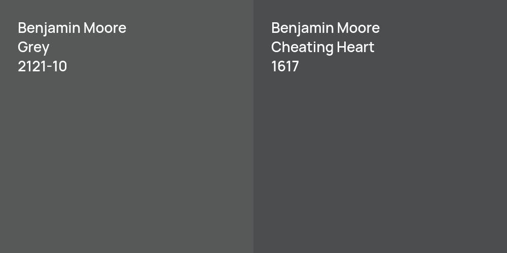 Benjamin Moore Grey vs. Benjamin Moore Cheating Heart