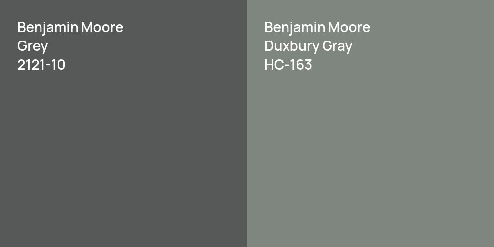 Benjamin Moore Grey vs. Benjamin Moore Duxbury Gray