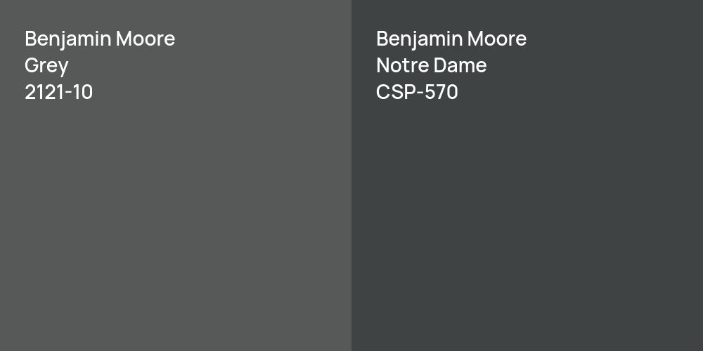 Benjamin Moore Grey vs. Benjamin Moore Notre Dame