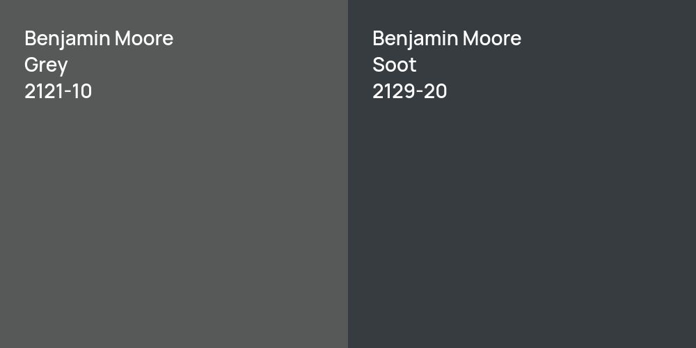 Benjamin Moore Grey vs. Benjamin Moore Soot