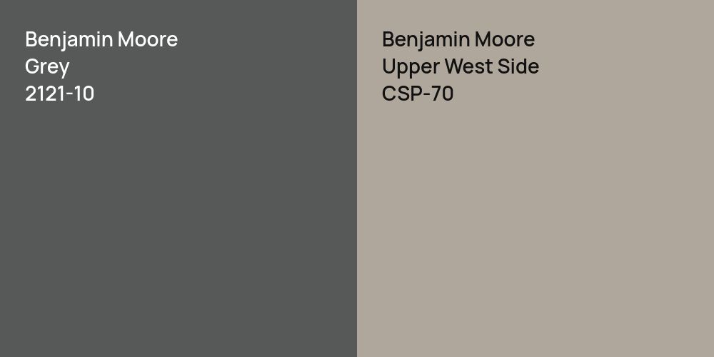 Benjamin Moore Grey vs. Benjamin Moore Upper West Side