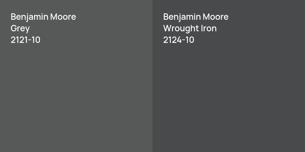 Benjamin Moore Grey vs. Benjamin Moore Wrought Iron