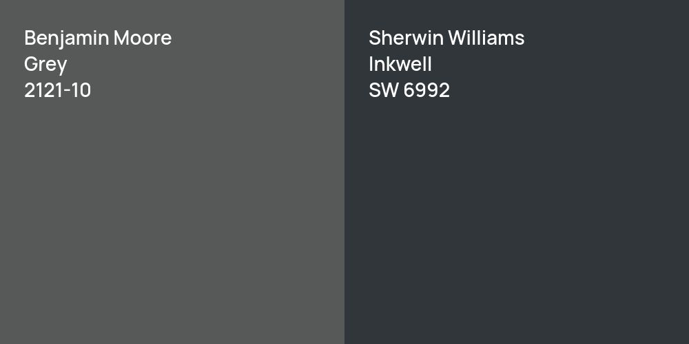 Benjamin Moore Grey vs. Sherwin Williams Inkwell