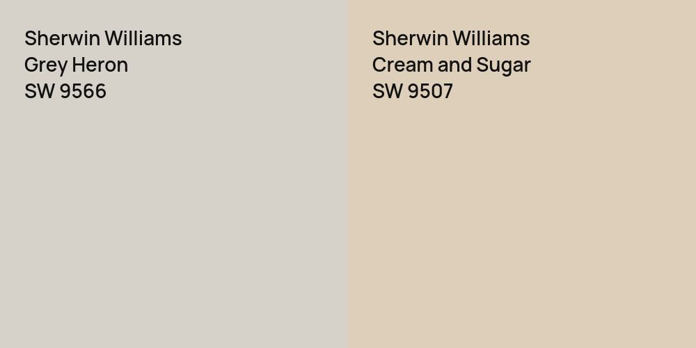 Sherwin Williams Grey Heron vs. Sherwin Williams Cream and Sugar