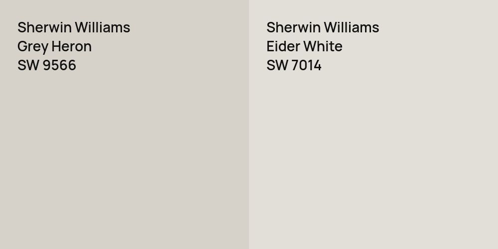 Sherwin Williams Grey Heron vs. Sherwin Williams Eider White