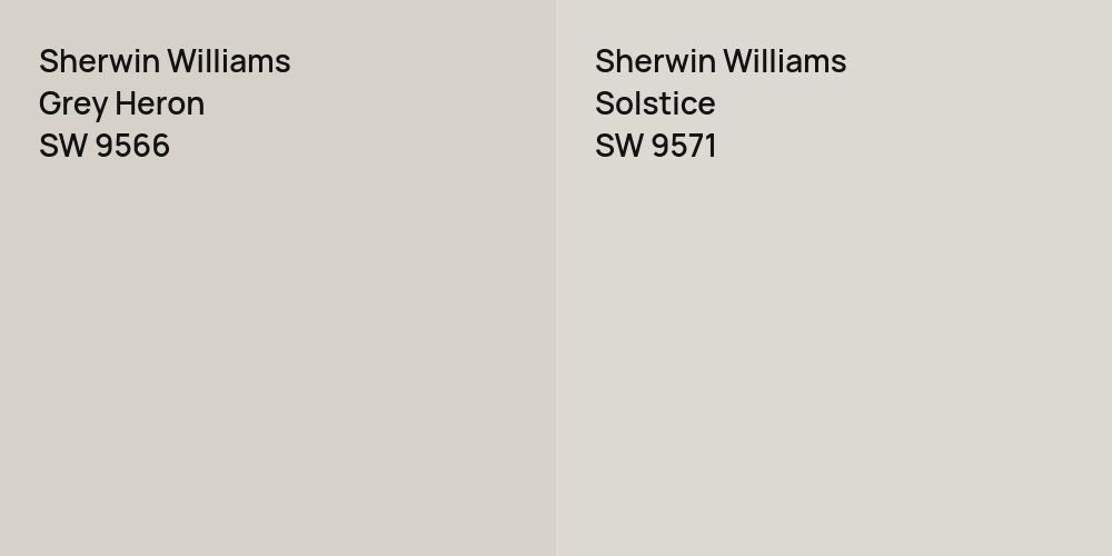 Sherwin Williams Grey Heron vs. Sherwin Williams Solstice