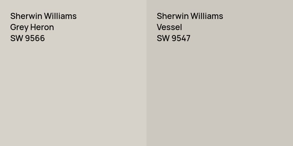 Sherwin Williams Grey Heron vs. Sherwin Williams Vessel