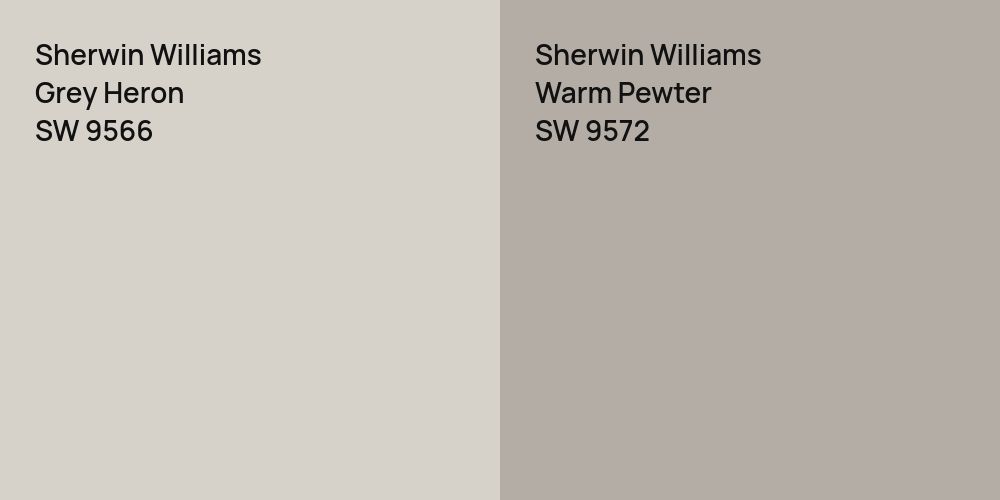 Sherwin Williams Grey Heron vs. Sherwin Williams Warm Pewter