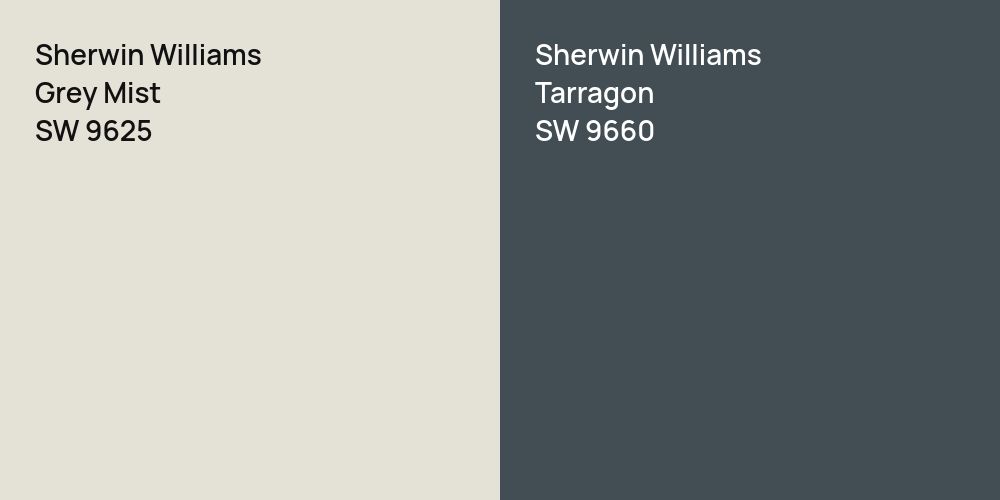 Sherwin Williams Grey Mist vs. Sherwin Williams Tarragon