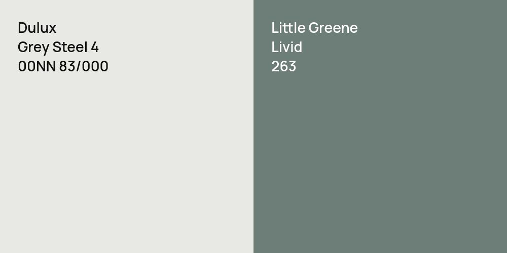 Dulux Grey Steel 4 vs. Little Greene Livid