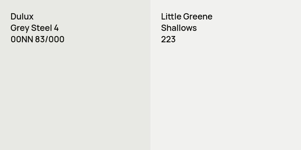 Dulux Grey Steel 4 vs. Little Greene Shallows