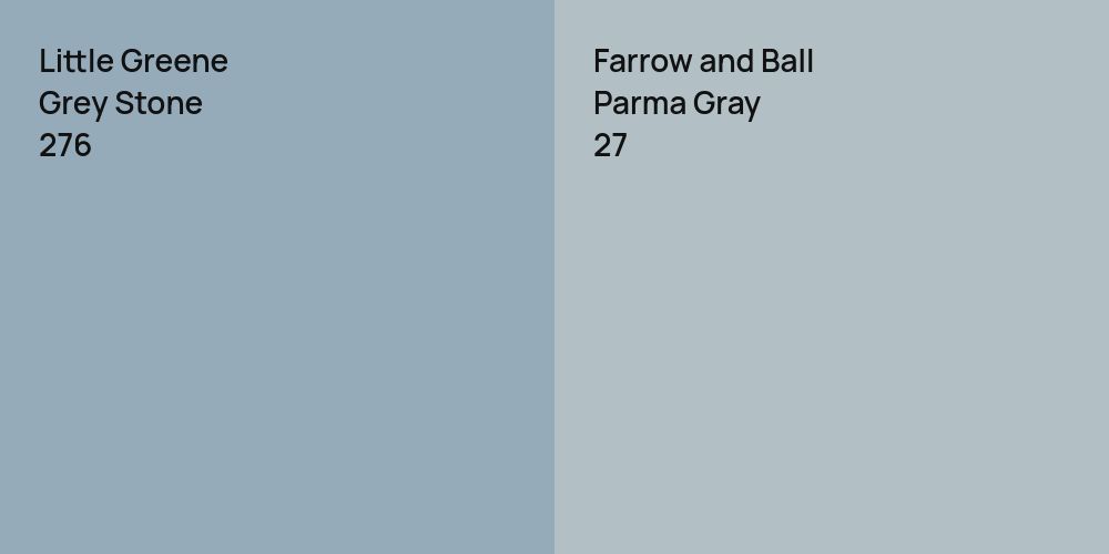 Little Greene Grey Stone vs. Farrow and Ball Parma Gray