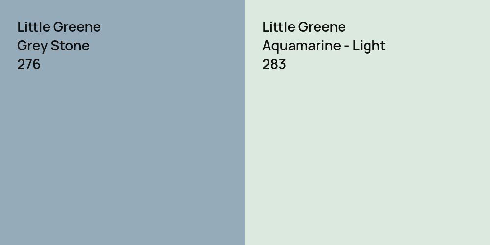 Little Greene Grey Stone vs. Little Greene Aquamarine - Light