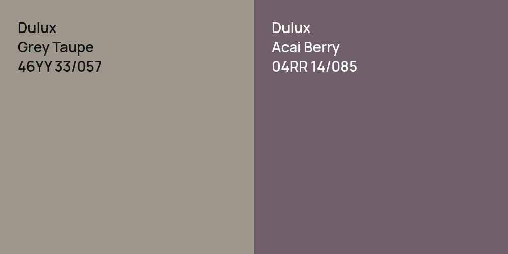 Dulux Grey Taupe vs. Dulux Acai Berry