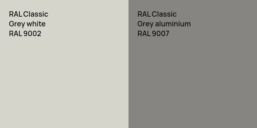 RAL Classic  Grey white vs. RAL Classic Grey aluminium