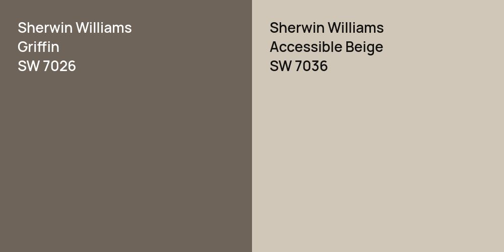 Sherwin Williams Griffin vs. Sherwin Williams Accessible Beige