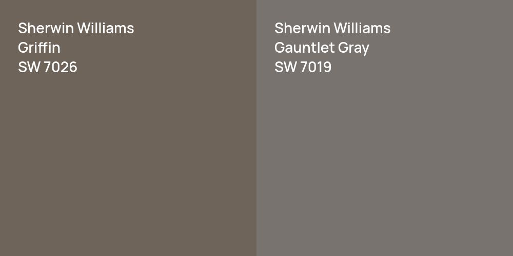 Sherwin Williams Griffin vs. Sherwin Williams Gauntlet Gray