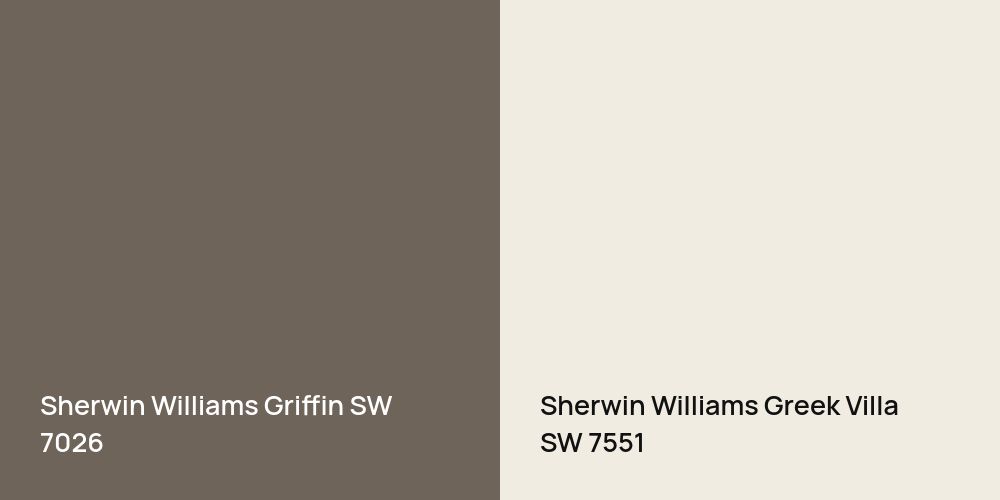 Sherwin Williams Griffin vs. Sherwin Williams Greek Villa