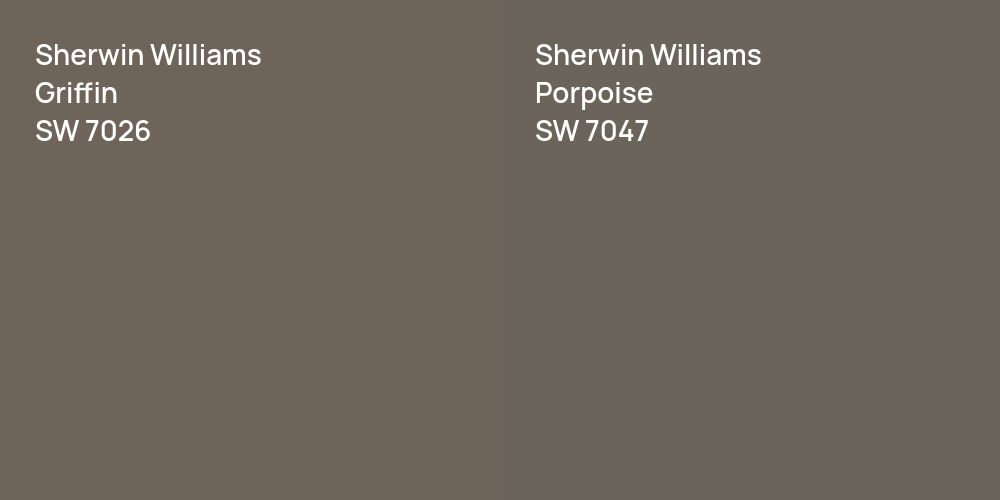 Sherwin Williams Griffin vs. Sherwin Williams Porpoise