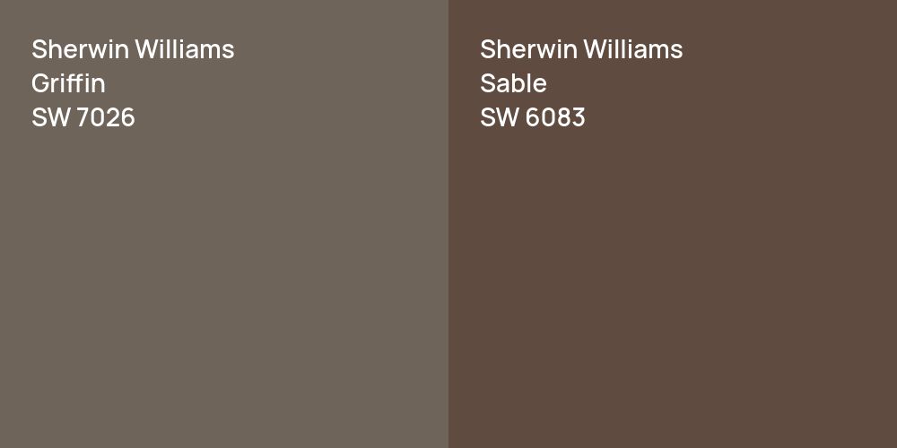 Sherwin Williams Griffin vs. Sherwin Williams Sable