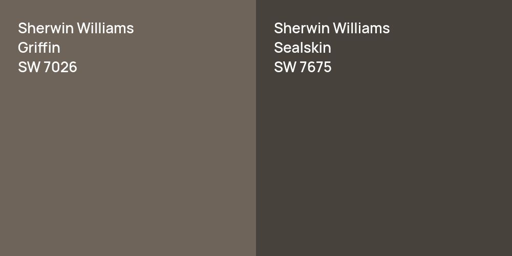 Sherwin Williams Griffin vs. Sherwin Williams Sealskin