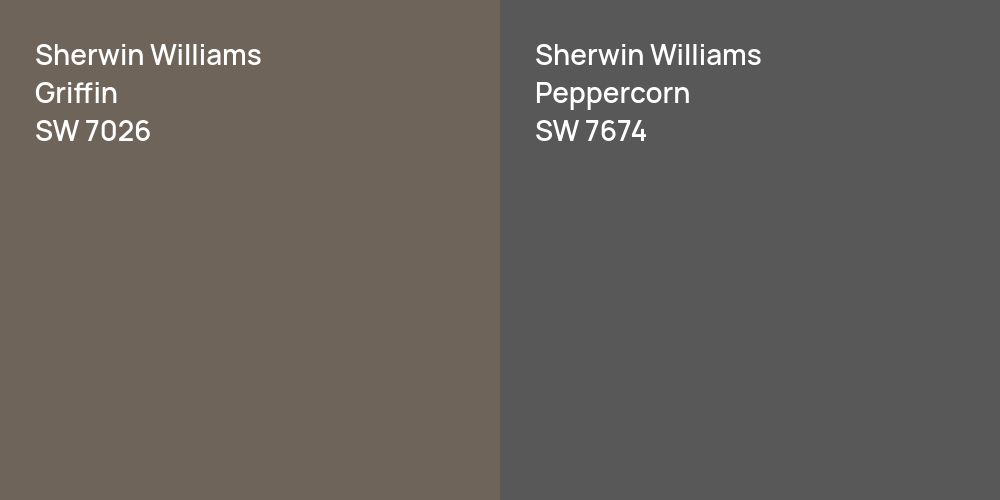 Sherwin Williams Griffin vs. Sherwin Williams Peppercorn