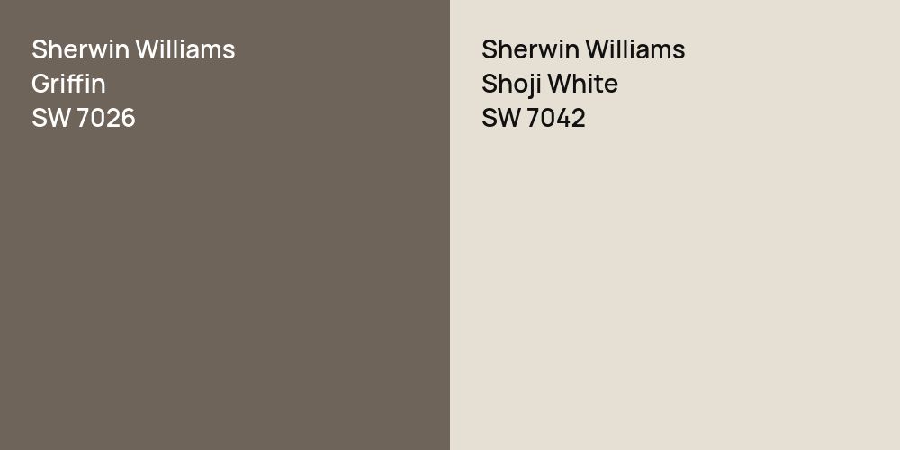 Sherwin Williams Griffin vs. Sherwin Williams Shoji White