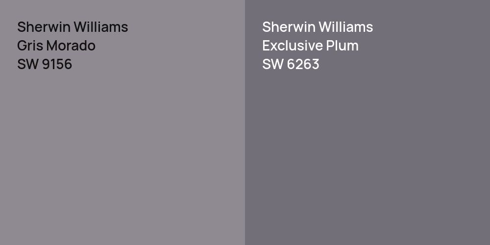 Sherwin Williams Gris Morado vs. Sherwin Williams Exclusive Plum