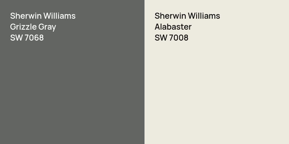 Sherwin Williams Grizzle Gray vs. Sherwin Williams Alabaster