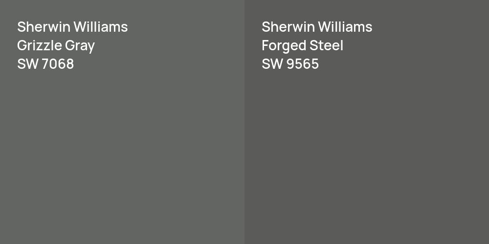 Sherwin Williams Grizzle Gray vs. Sherwin Williams Forged Steel