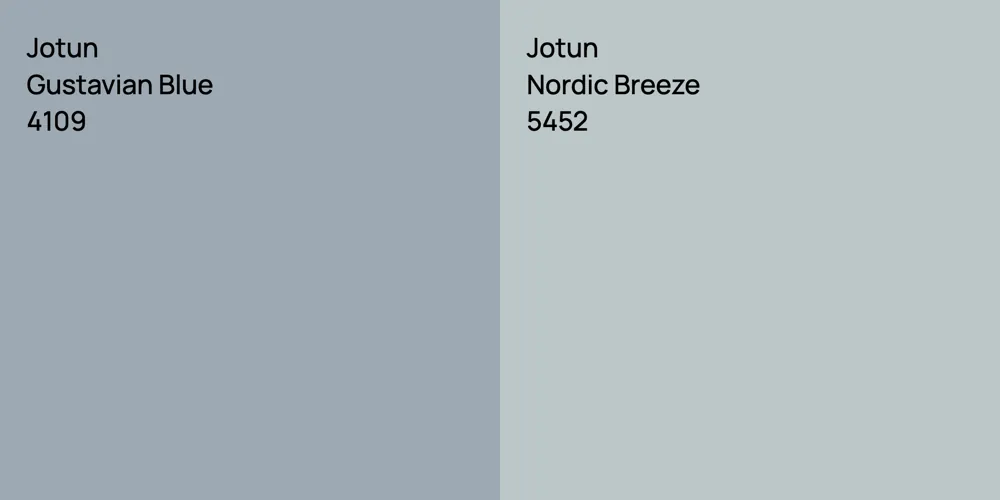 Jotun Gustavian Blue vs. Jotun Nordic Breeze