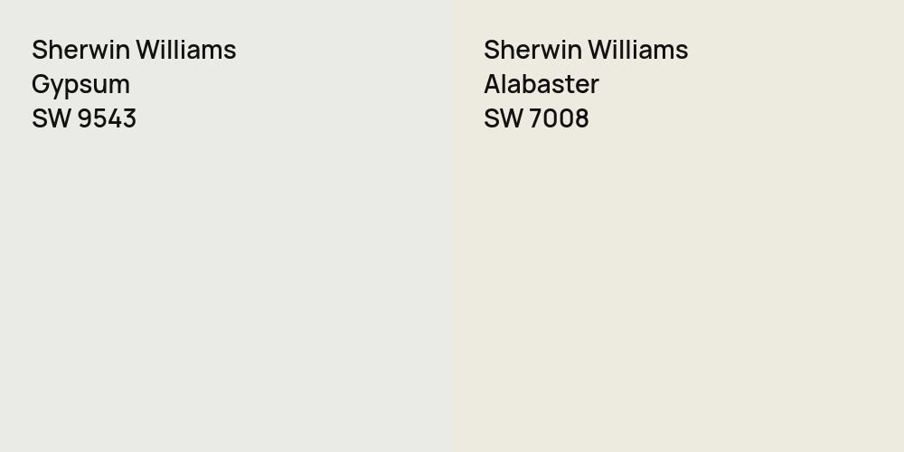 Sherwin Williams Gypsum vs. Sherwin Williams Alabaster