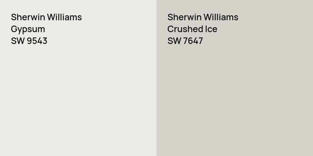 Sherwin Williams Gypsum vs. Sherwin Williams Crushed Ice