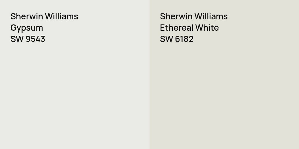 Sherwin Williams Gypsum vs. Sherwin Williams Ethereal White