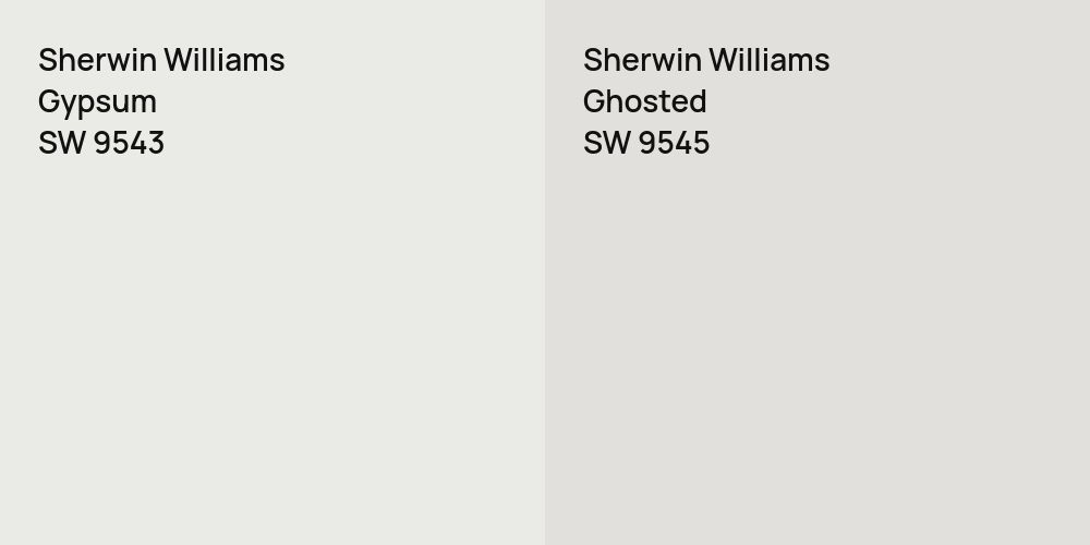 Sherwin Williams Gypsum vs. Sherwin Williams Ghosted