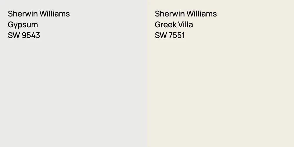 Sherwin Williams Gypsum vs. Sherwin Williams Greek Villa