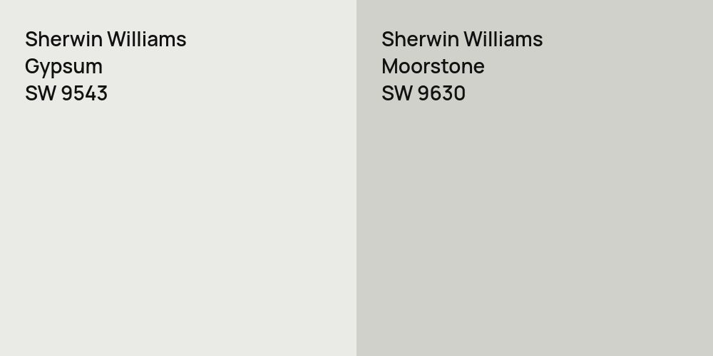 Sherwin Williams Gypsum vs. Sherwin Williams Moorstone