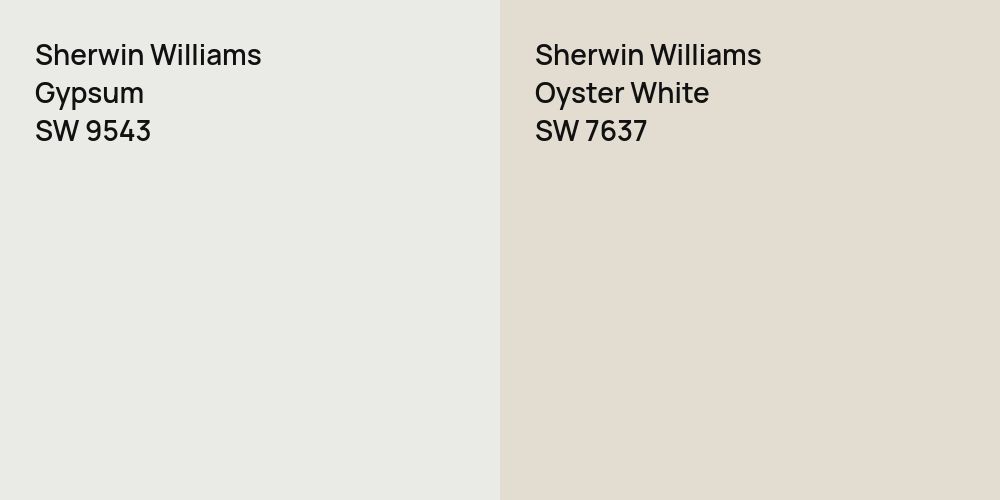 Sherwin Williams Gypsum vs. Sherwin Williams Oyster White