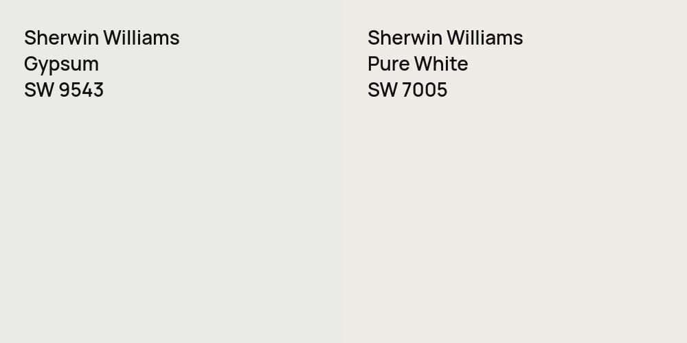 Sherwin Williams Gypsum vs. Sherwin Williams Pure White